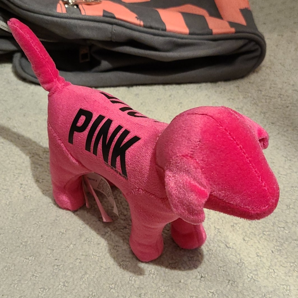 PINK Victoria's Secret Love Pink Velour Dog